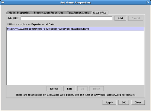 Data Display Using URLs