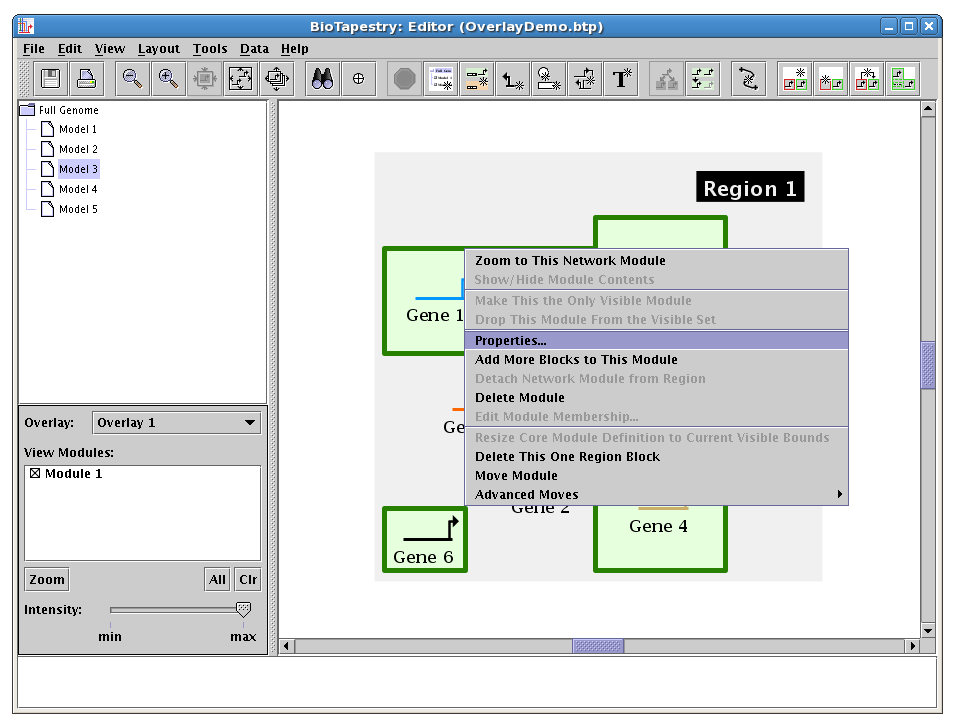 Module Popup Menu