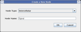 Create Node Dialog for Signal